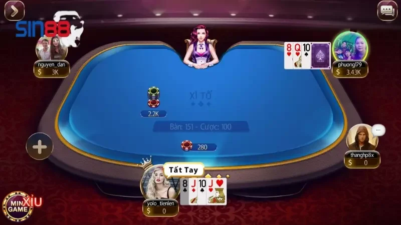 bài xì tố chơi trên điện thoại