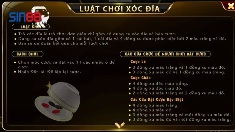 Mẹo chơi xóc đĩa